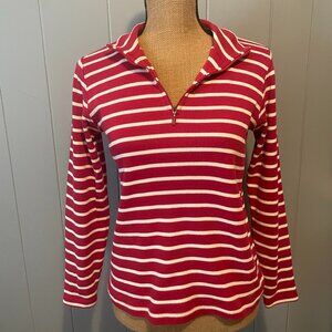 LL Bean 1/4 Zip Mock Neck Long Sleeve Size Small